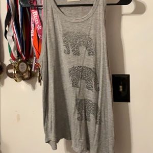 Faded elephant tank